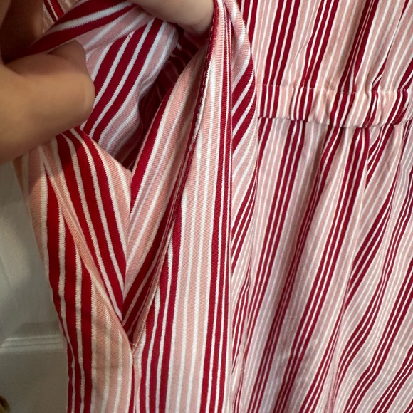 NEW Matilda Jane XXL 2X Stretchy Stripe Henley 3/4 Sleeve Pockets Dress - Picture 6 of 10